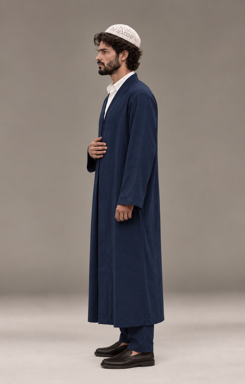 Klasik Kesim Erkek Namaz Cübbesi – Lacivert