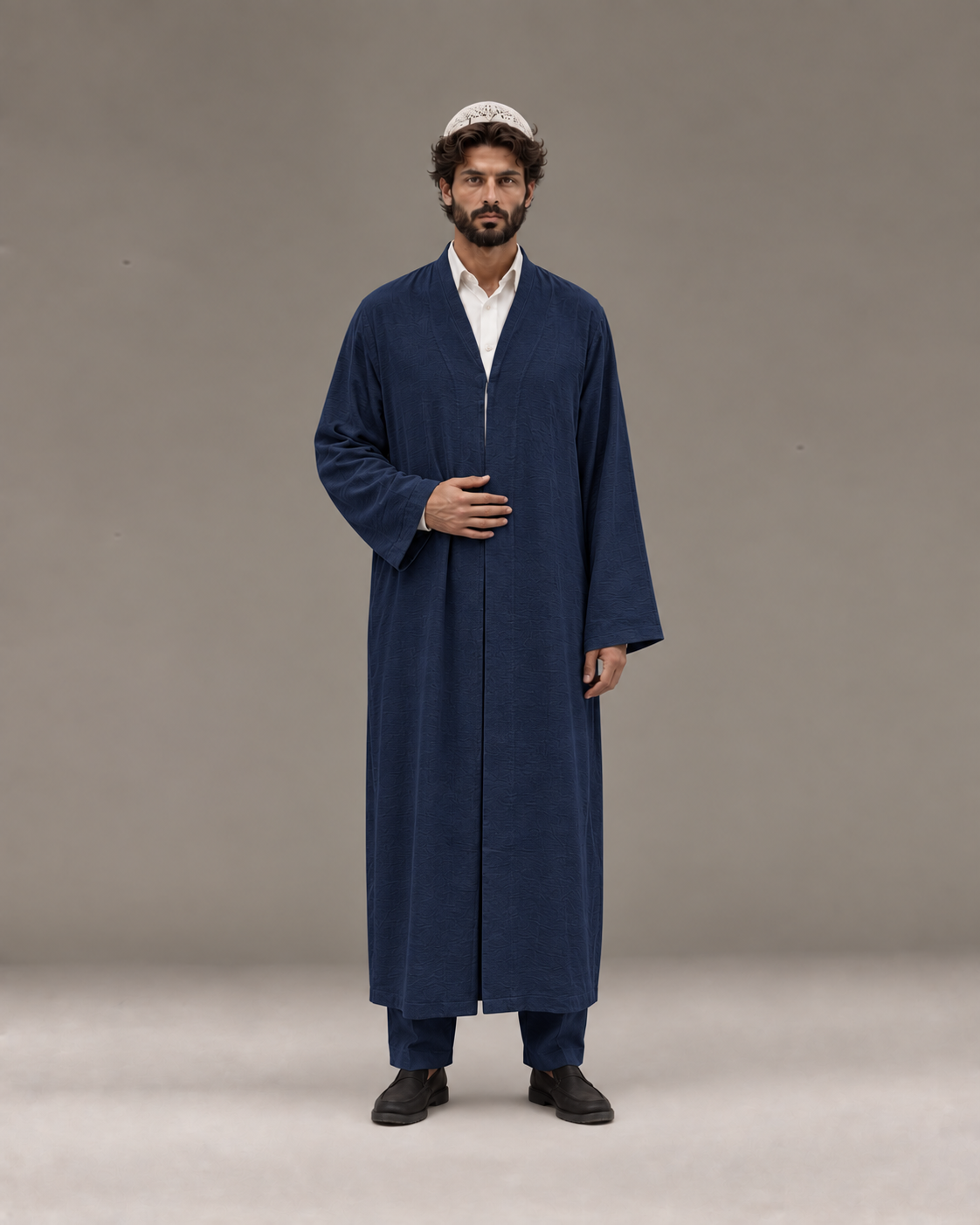Klasik Kesim Erkek Namaz Cübbesi – Lacivert