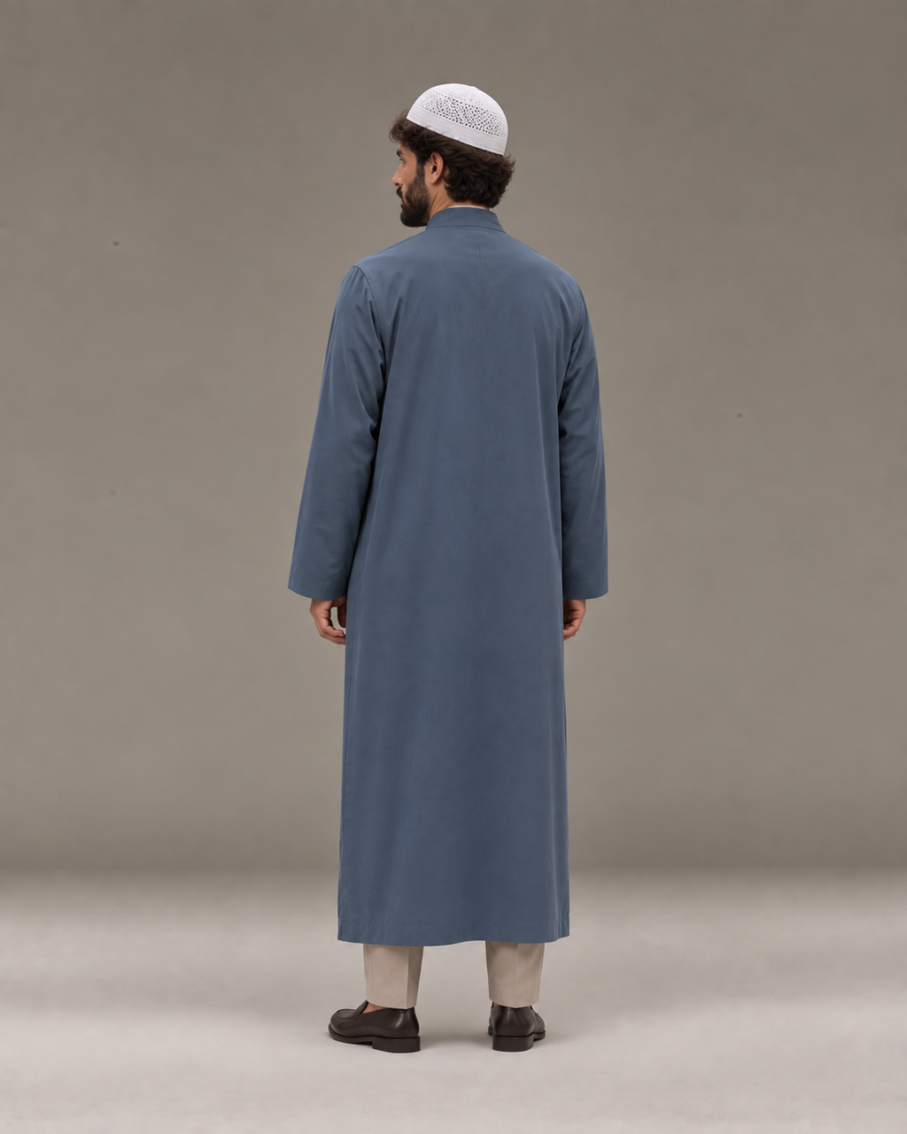 Garam Klasik Kesim Erkek Namaz Cübbesi – Gri