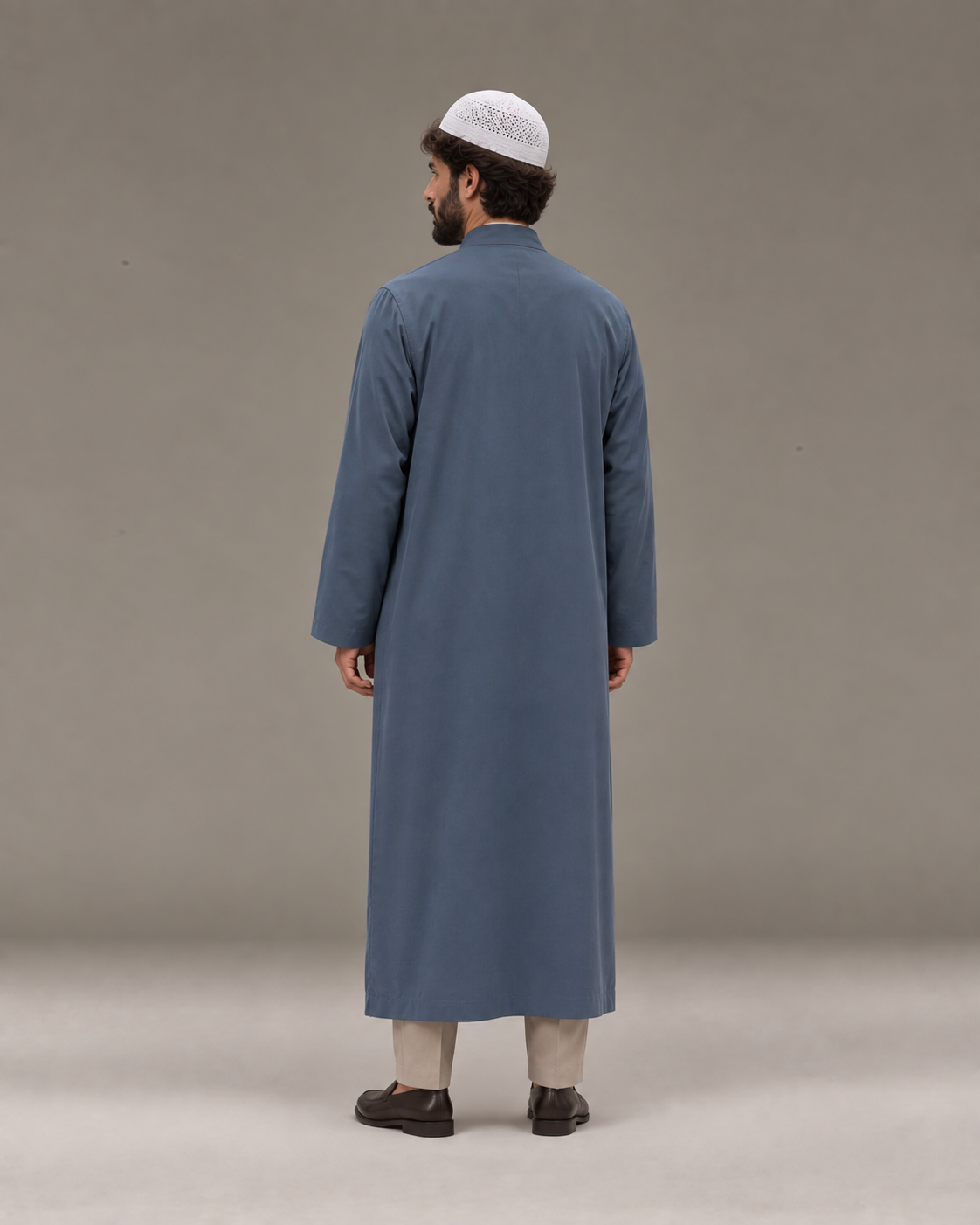 Garam Klasik Kesim Erkek Namaz Cübbesi – Gri