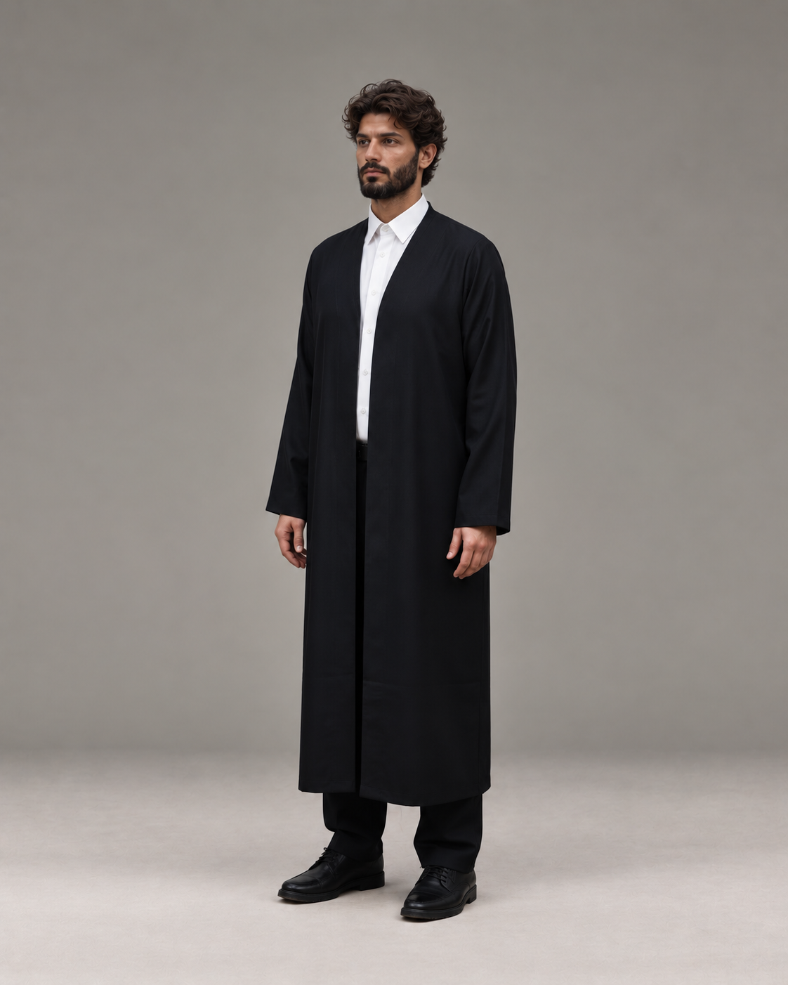 Klasik Kesim Erkek Namaz Cübbesi – Siyah