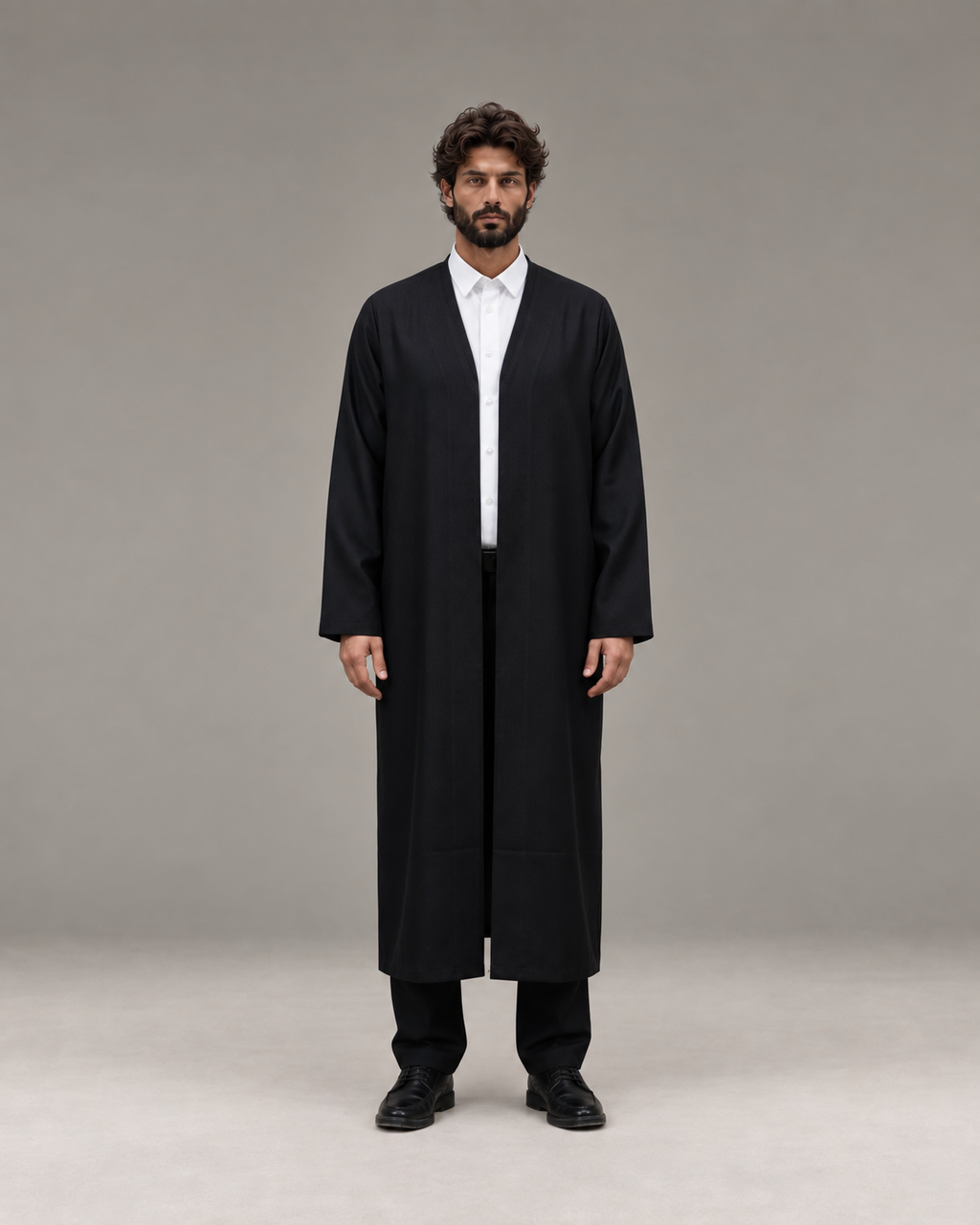 Klasik Kesim Erkek Namaz Cübbesi – Siyah