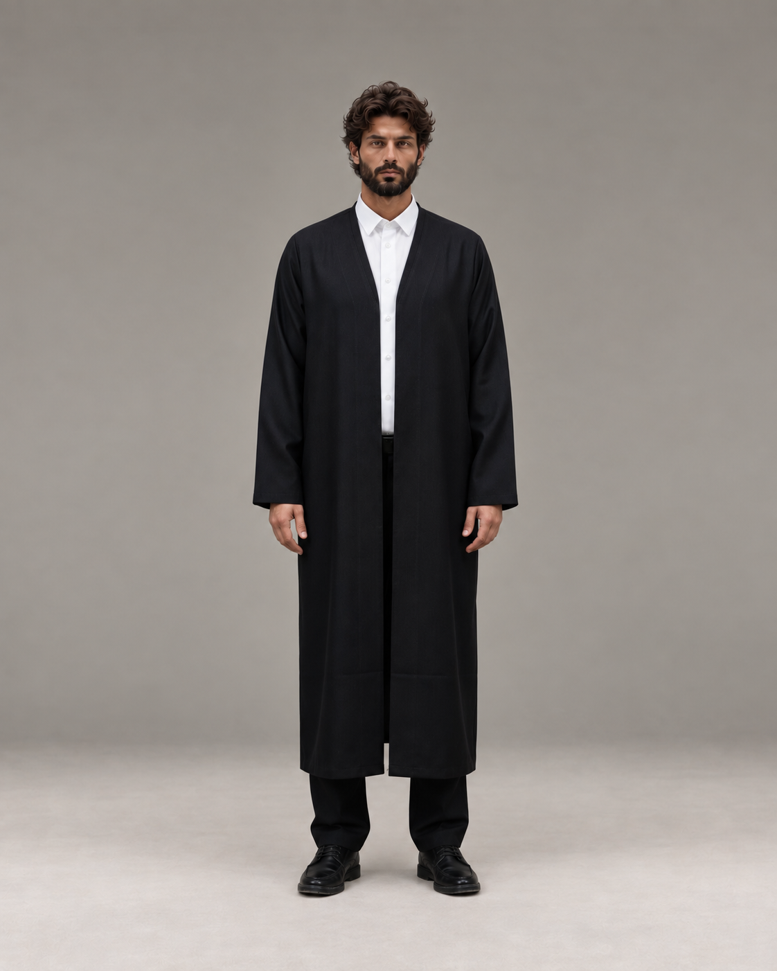 Klasik Kesim Erkek Namaz Cübbesi – Siyah